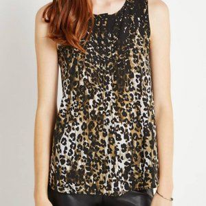 BCBGeneration Sleeveless Animal Print Top
